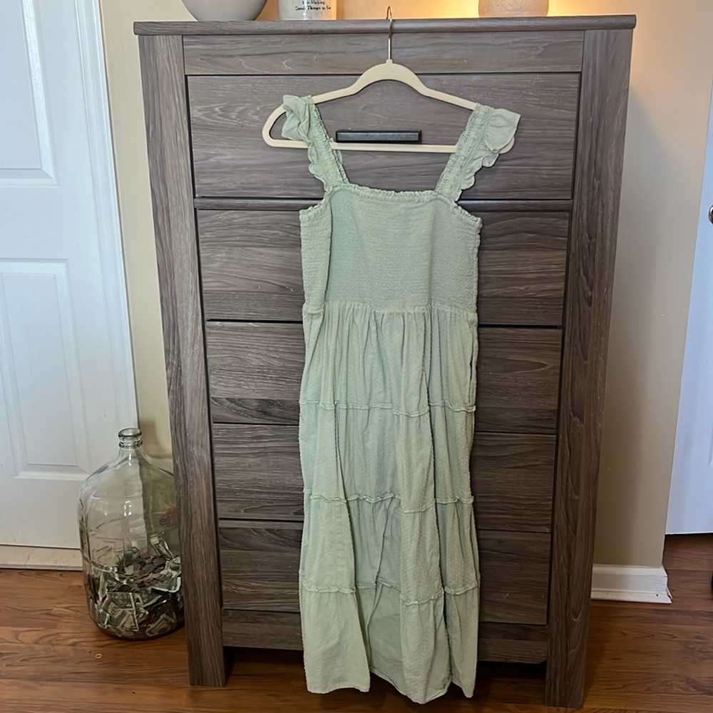 Light Green Summer Maxi Dress